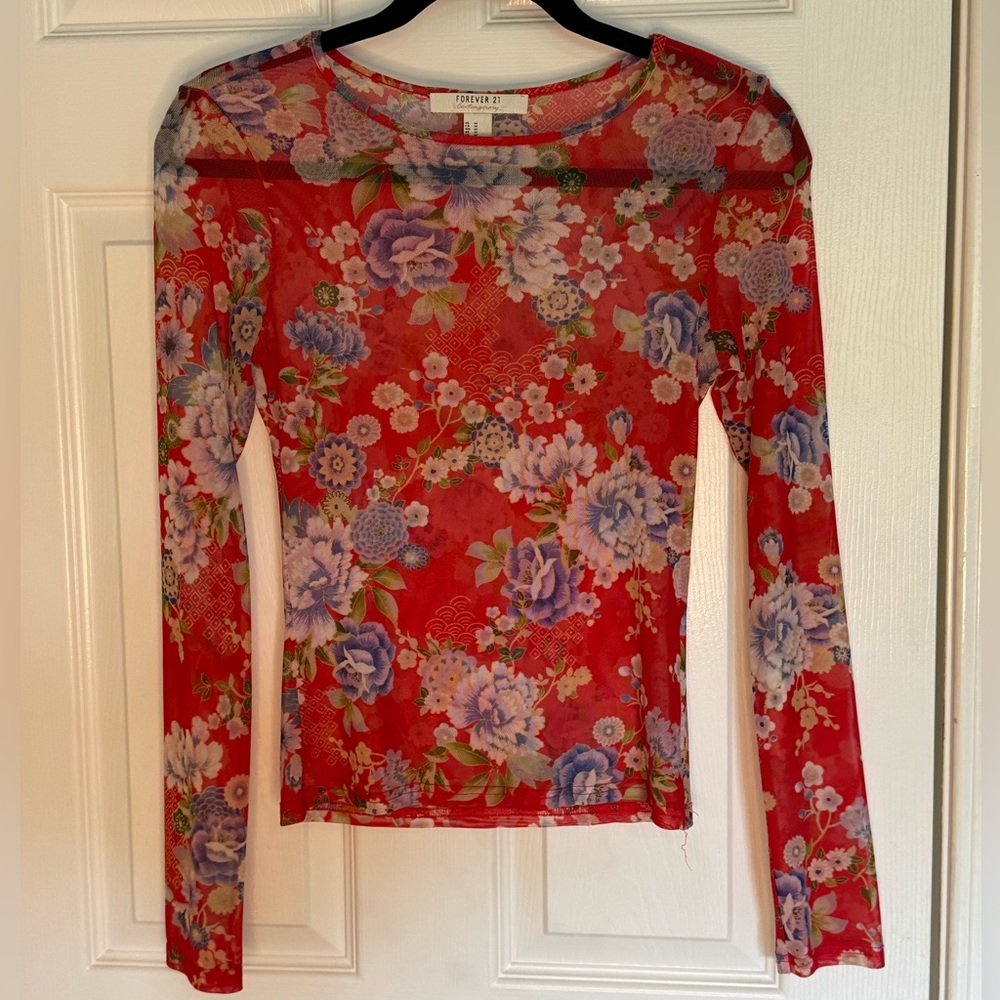 Isabel Marant Red Floral Women's Top